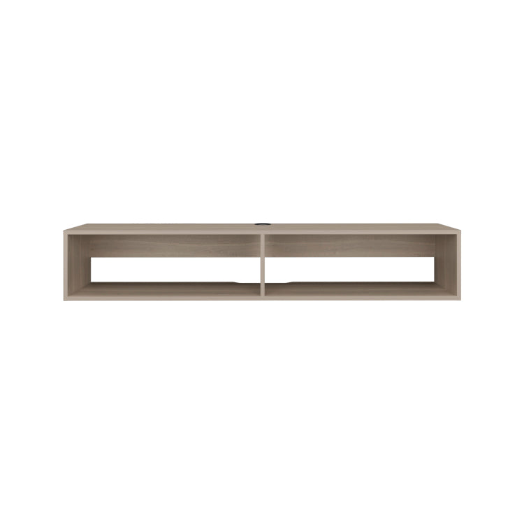 Tv Stand 10.4" H, With 2 Shelves, White Oak