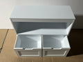Book Organizer, Toy Storage Cabinet Organizer, White