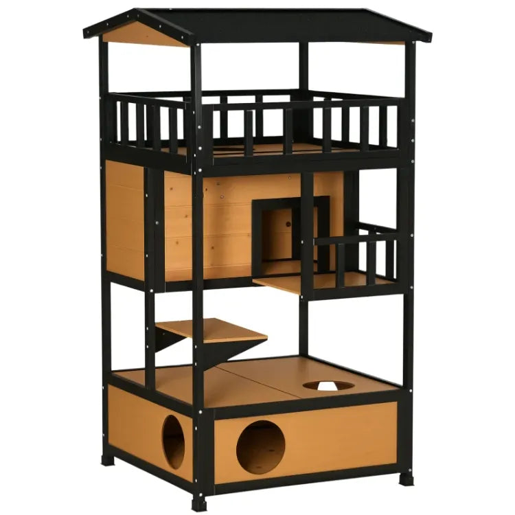 Pet House,Wooden Outdoor Cat House