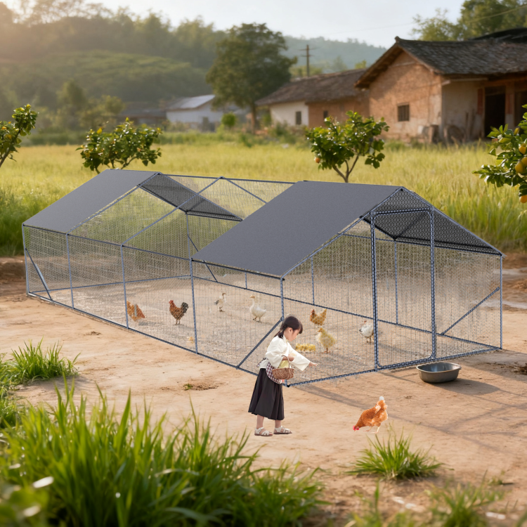 Xpt036 118.11*314.96*78.64 Inch Outdoor Chicken Coop Metal Big Space 26*10*6Ft