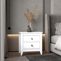Windsor 2 Drawer Nightstand White