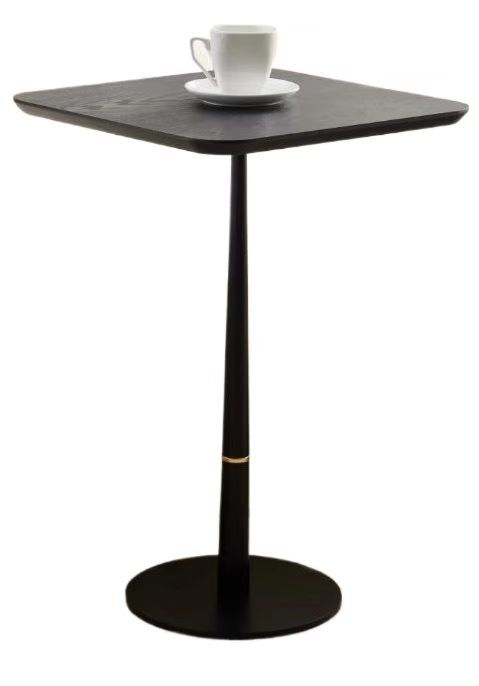 Mdf With Metal Feet, Square, Located In Living Space And Lounge Area, Coffee Table, Computer Desk, Black, 15.74"D X23.77"H