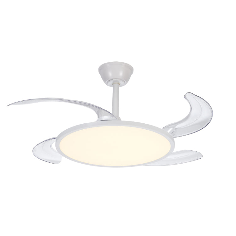 Retractable S With Lights,42 Inch With Light And Remote Control,Flush Mount,Dc Reversible,3Cct,Low Noise,White For Bedroom,Living Room,Kitchen,Indoor