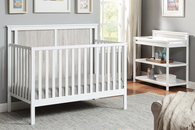 Connelly Changing Table White Rockport Gray