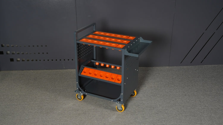 Grey Tool Cart Cnc Tool Cart Cat40 Tool Trolley Bt40 Cnc Tool Holder Cart Cnc Machine Tool Service Cart Cat40 35 Capacity
