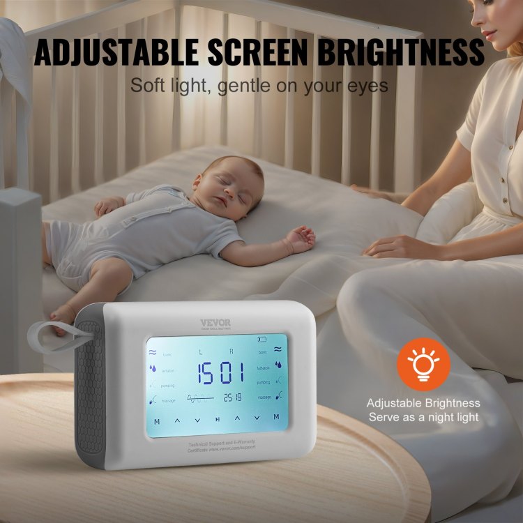 Breast Pump, Single Double Adjustable Electric Breast Pumps, 4 Modes & 9 15 Levels, Reciprocating Piston Pumps, 4000Mah Anti Backflow Breastfeeding Pump With 300Mmhg High Suction, 18 22Mm Flange