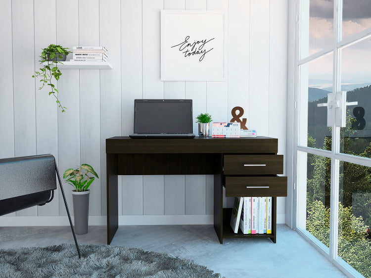 Austin Writing Computer Desk, Two Drawers, One Cabinet