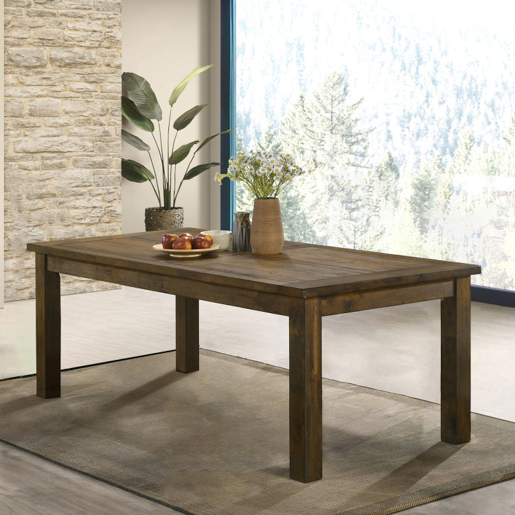 Guster Rustic Golden Brown Rectangular Dining Table