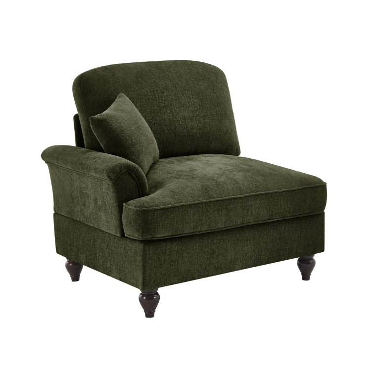 Sofa Lsf Chenille W 1 Pillow Green