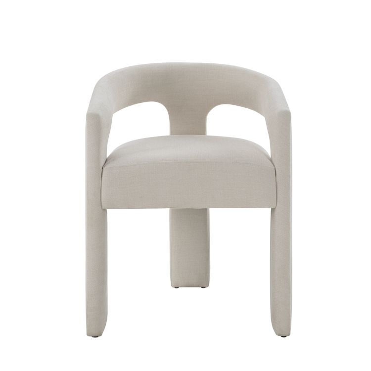 Gamarya White Chenille Side Chair Set Of 2