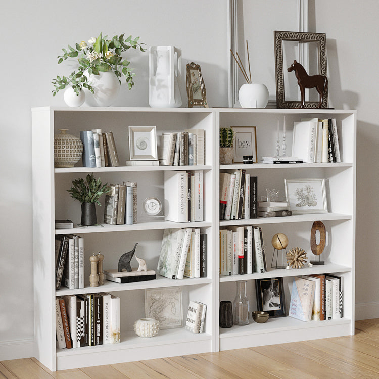 Bookshelf For Bedroom 4 Shelf Office Bookcase 48 Inches Tall Modern Wood Bookshelf For Living Room 4 Tier Wide Manga Bookshelves Library Bookcase