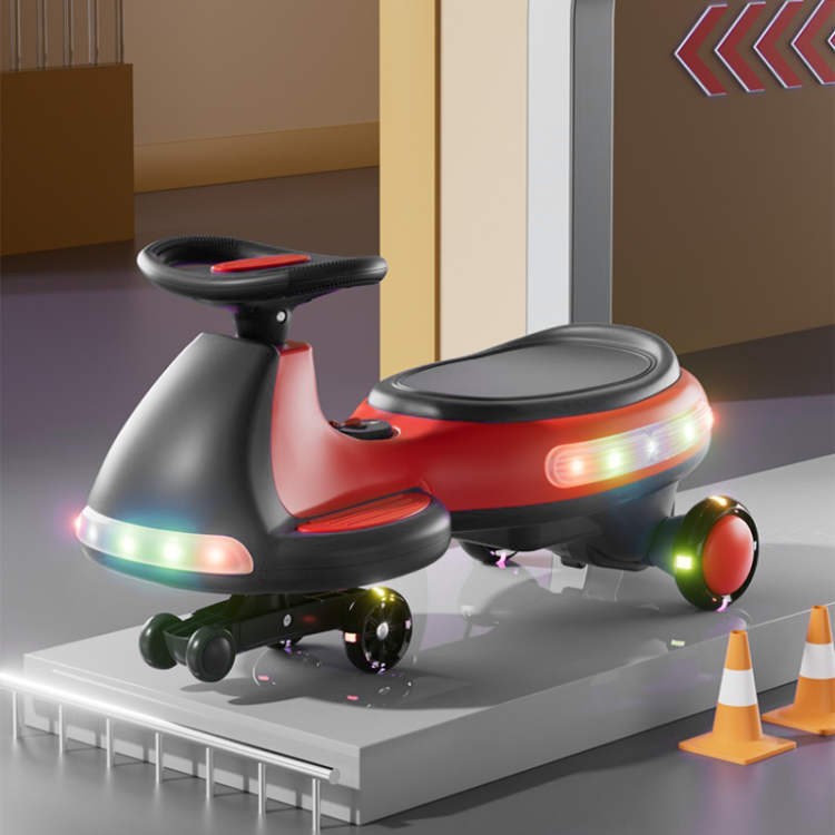 Kids Electric Ride On Car 12V Electric Wiggle Car , Led Lights , Music,Anti Rollover For Boys And Girls Ages 3 Indoor Outdoor