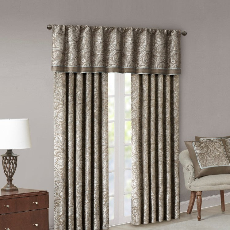 Jacquard Curtain Panel Pair 2 Pcs Window Panels