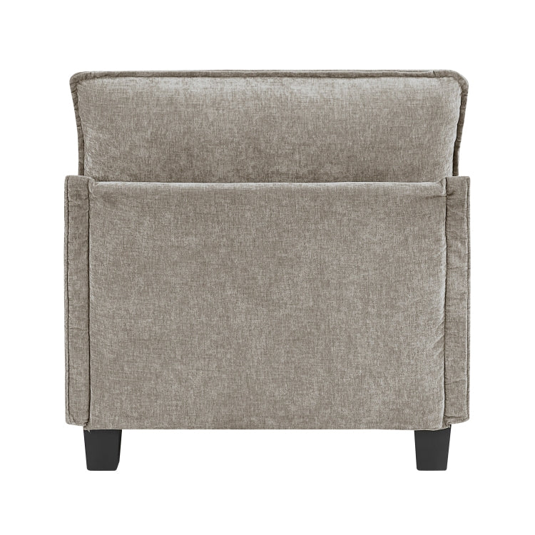 Modern Style Armless Chair Chenille Fabric Upholstery Contemporary Living Room Furniture 1Pc Durable Plywood Plush Comfort