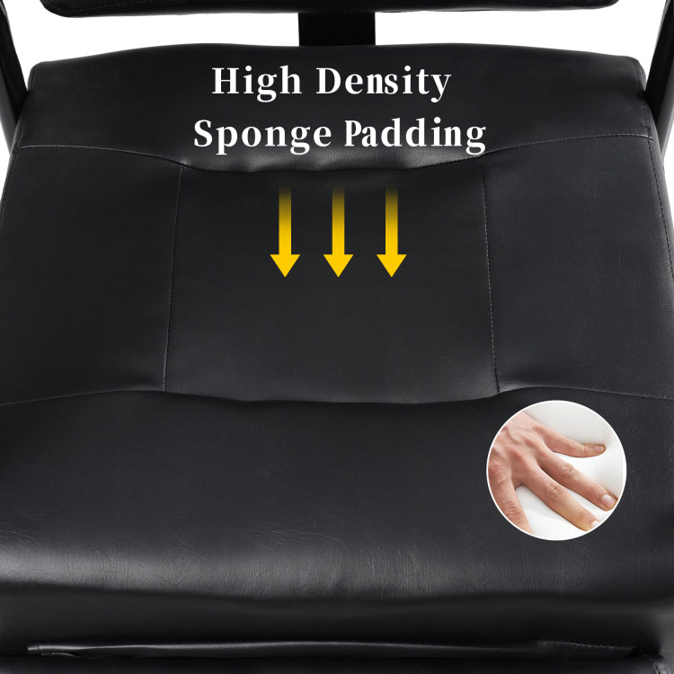 Shampoo Chair With Footrest For Salon, Reclining Salon Chair For Barber & Hair Stylist Chair, Controled Recline Spa Beauty Equipment, Black