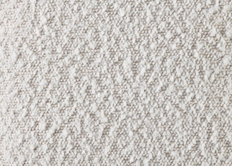 Sandro White Boucle & Walnut Finish Ek Bed