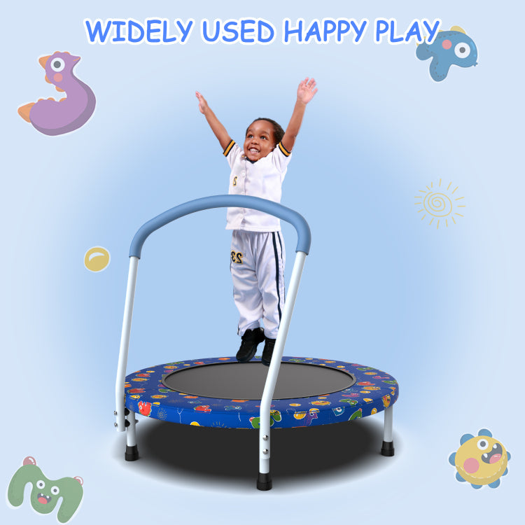 36Inch Mini Trampoline For Kids Ages 1 6 Indoor Outdoor Trampoline With Handle Fun For Kids