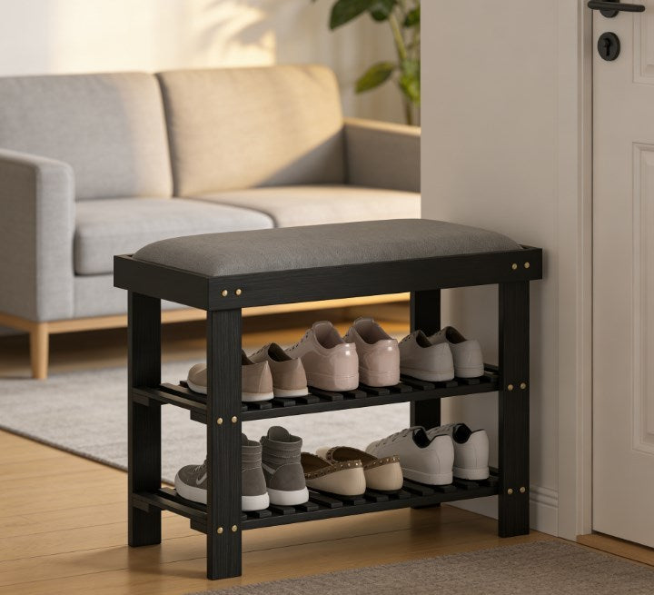 Shoe Organizer,Shoe Storage Bench,3 Tier Entryway Bench