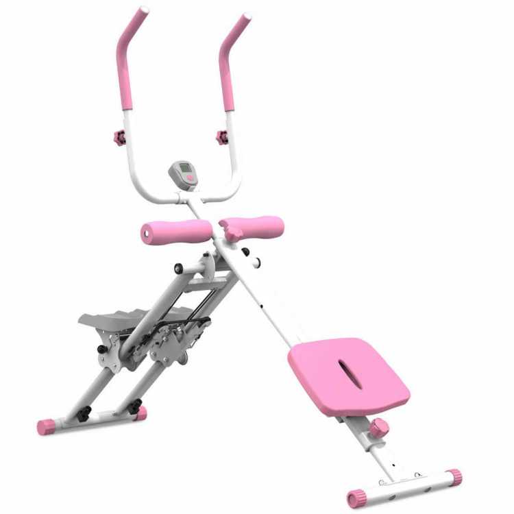 Multifunctional 2 In 1 Stair Stepper And Ab Workout Machine Pink