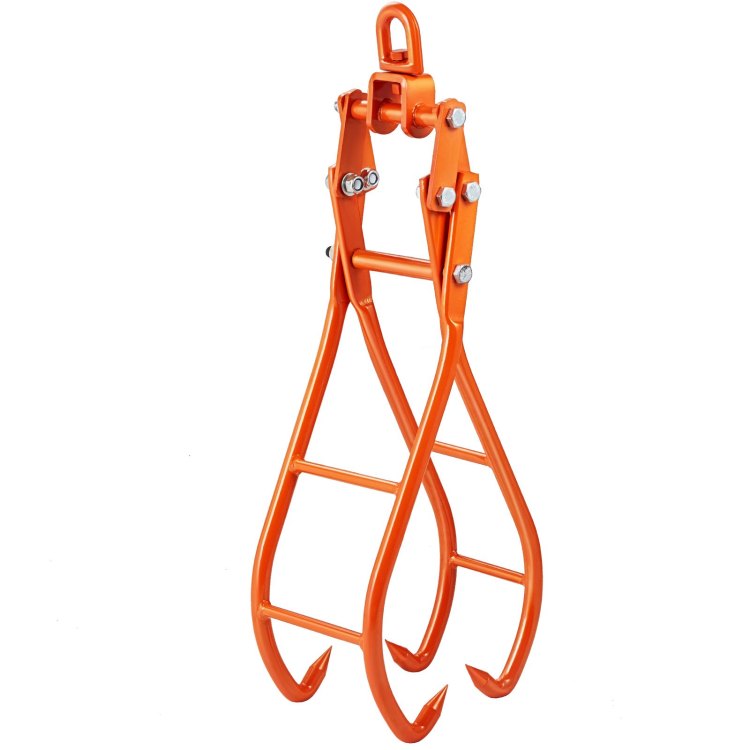 Timber Claw Hook, 36 Inch 4 Claw Log Grapple For Logging Tongs, Swivel Steel Log Lifting Tongs, Eagle Claws Design With 3307 Lbs 1500 Kg Loading Capacity For Tractors, Atvs, Trucks, Forklifts