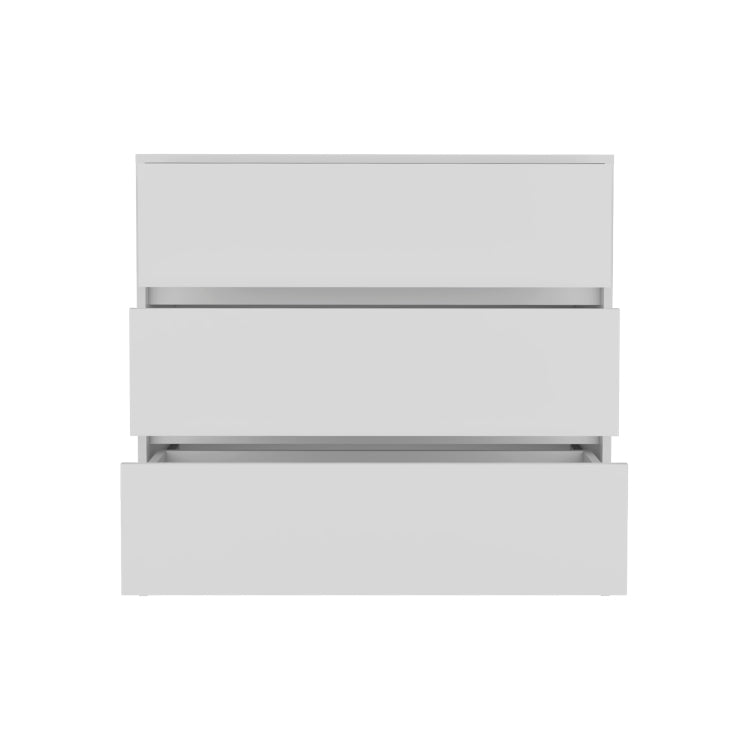 Dresser 31"H, 3 Drawers, Chest Of Drawers, White
