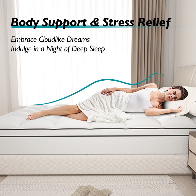 Memory Foam Mattress Topper Queen Size, Dual Layer 4 Inch Mattress Pad,2 Inch Gel Memory Foam Plus 2 Inch Pillow Top Cover With 8 21 Inch Deep Pocket