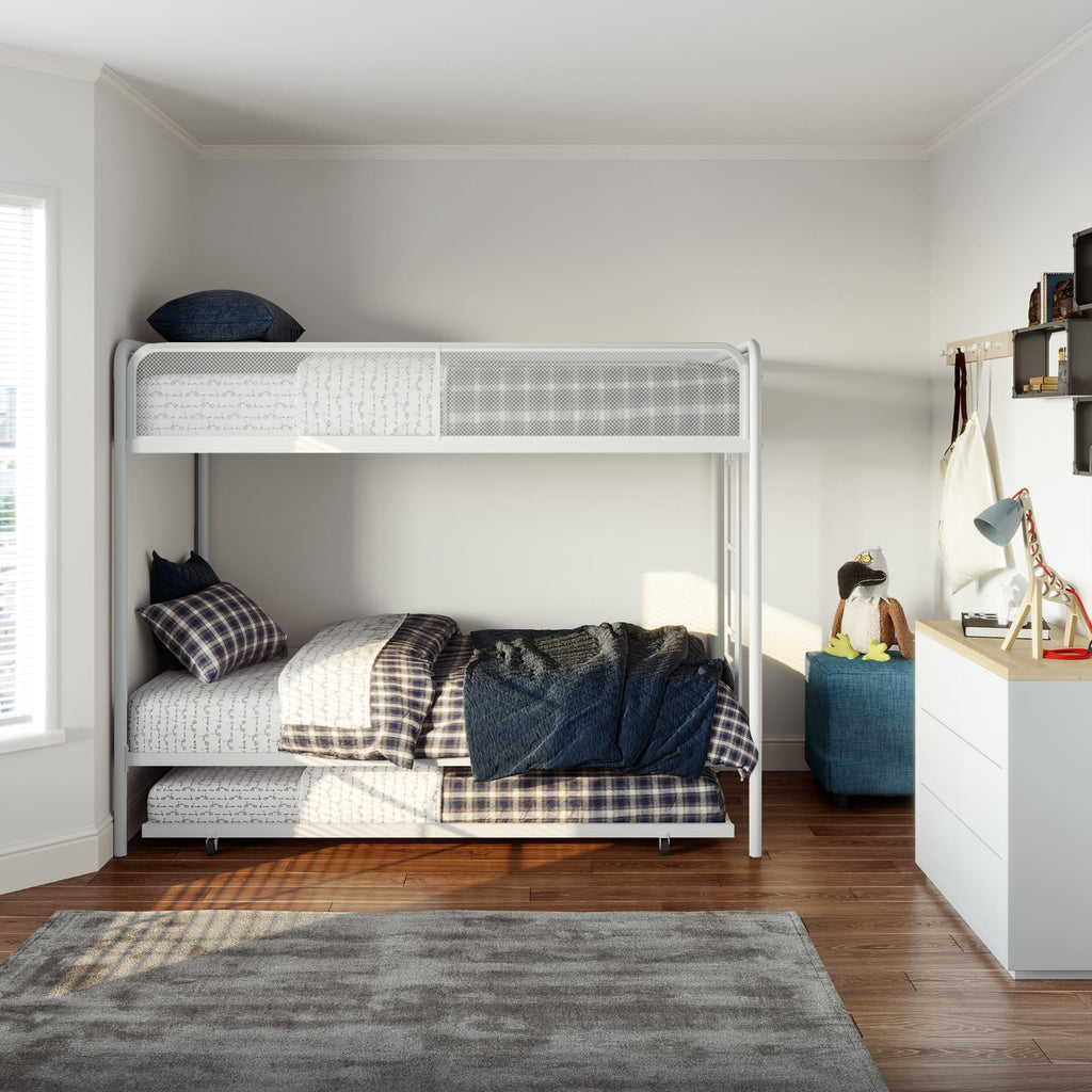 Isaiah Triple Twin Metal Bunk Bed