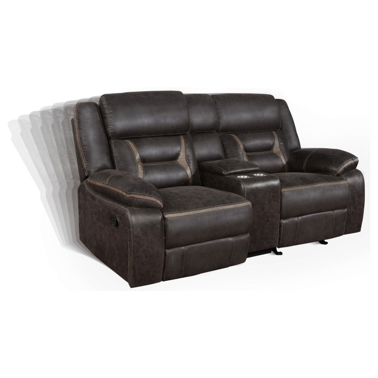 Brazelton Brown 2 Piece Pillow Top Arm Motion Living Room Set