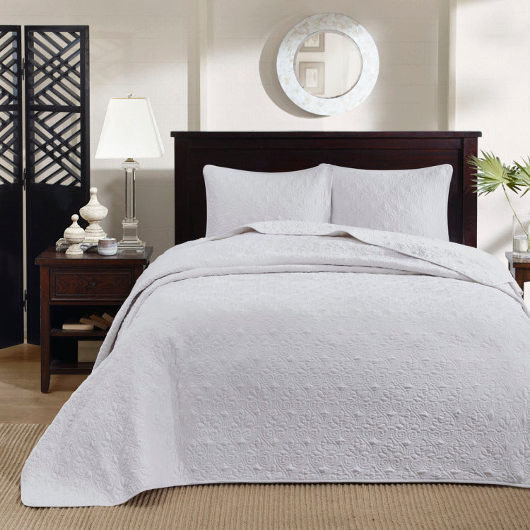 Reversible Bedspread Set White King