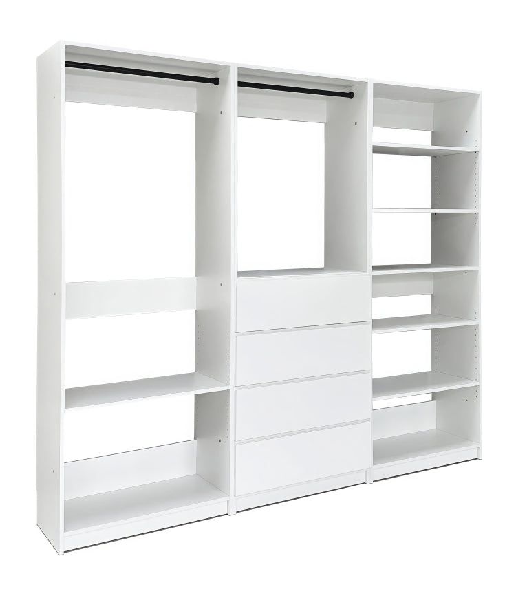 Prosper White Freestanding Walk In Wood Closet System
