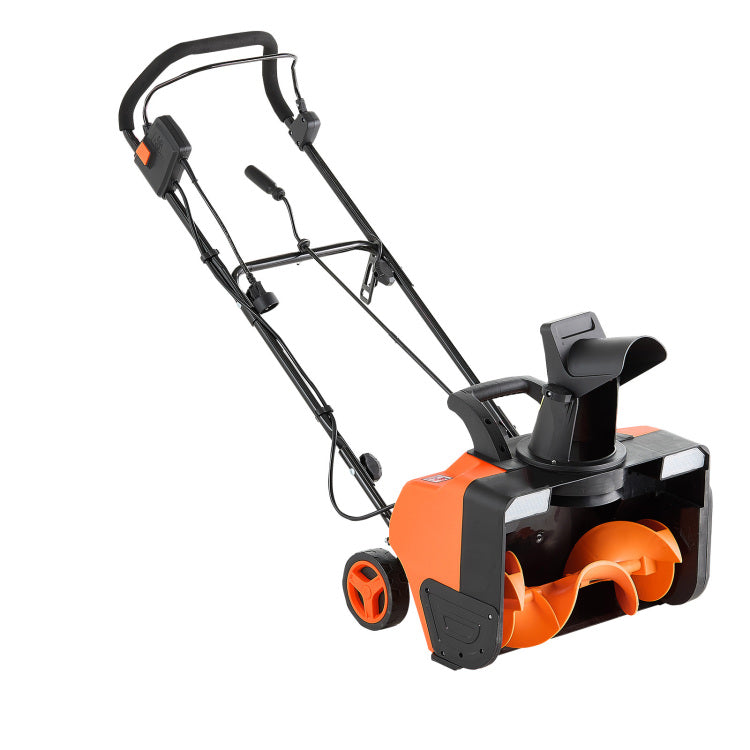 Electric Snow Blower, 20 Inch 15A Corded Snow Thrower With Dual Led Headlights & 180 Rotating Chute, 25Ft Throwing Distance, 12" Depth Clearing, Walk Behind Snowblower For Driveway Sidewalk