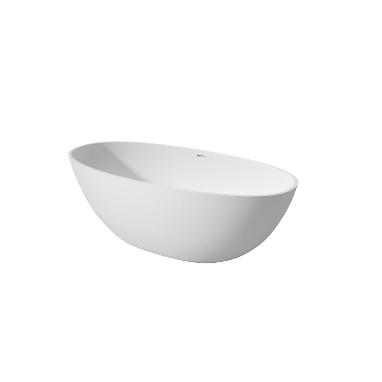 65" Premium Solid Surface Deep Soaking Bathtub