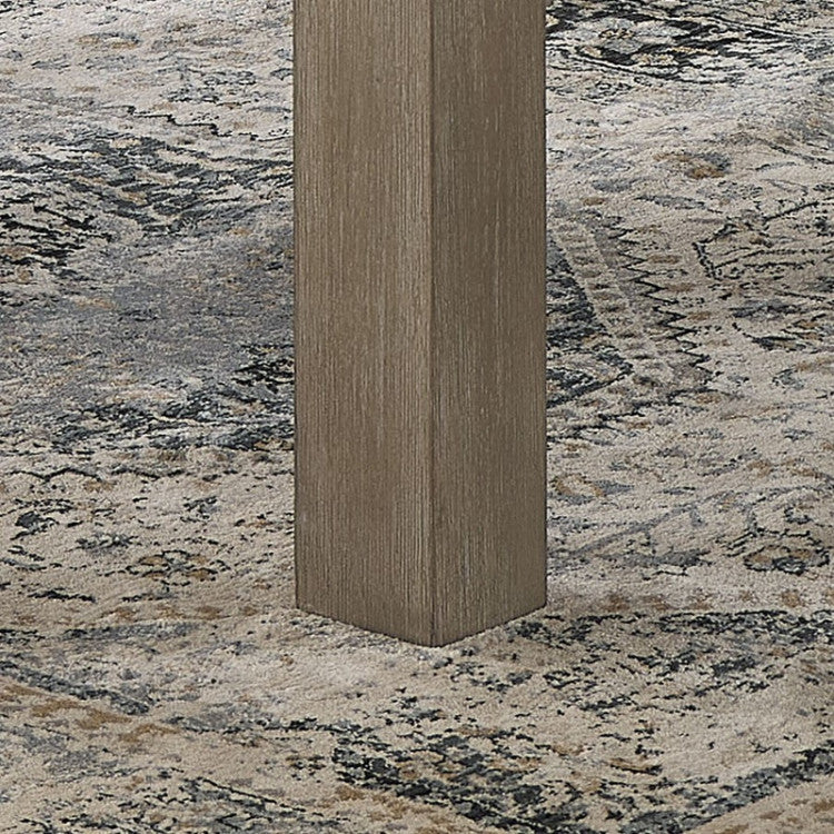 Louisa 66" Rectangular White Faux Marble Top Dining Table In Light Oak Finish