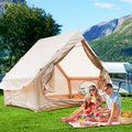 Inflatable Tent With Pump,Glamping Tents For 4 6 Person, Easy Setup 4 Season Waterproof Outdoor Tent,Waterproof Luxury Glamping Tent With 12 Mesh Window