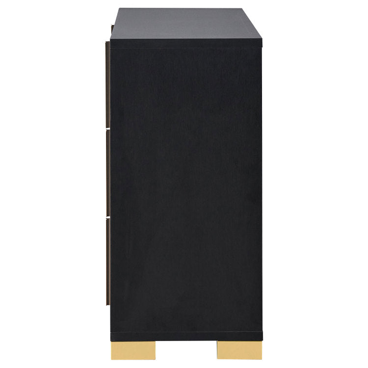 Medici Black 6 Drawer Dresser