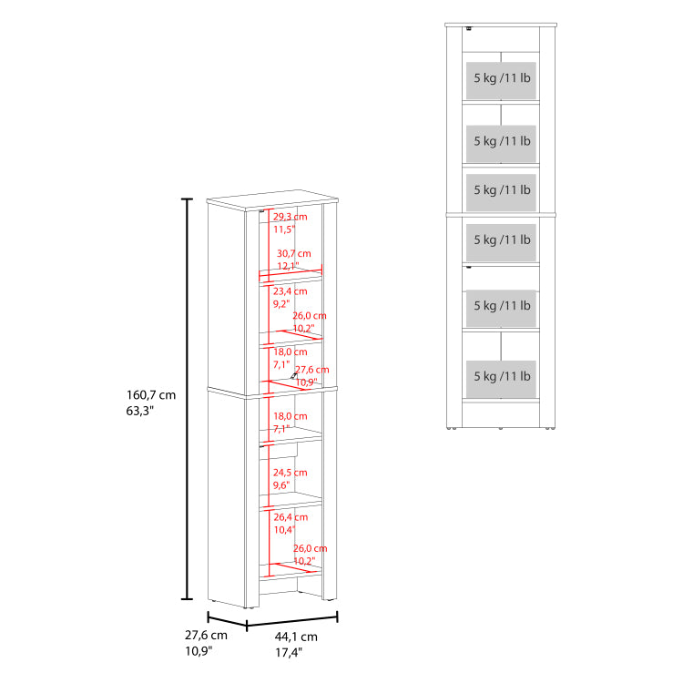 Vanessa Bathroom Cabinet With Auxiliary Storage Modern Freestanding Organizer, Space Saving Bathroom Storage