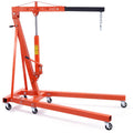Hydraulic Engine Hoist With Lever, 2 Ton 4400 Lbs Heavy Duty Cherry Picker Shop Crane, Foldable Engine Crane And Engine Hoist Leveler For Auto Repair, Motors, Weights Lifting, Loading