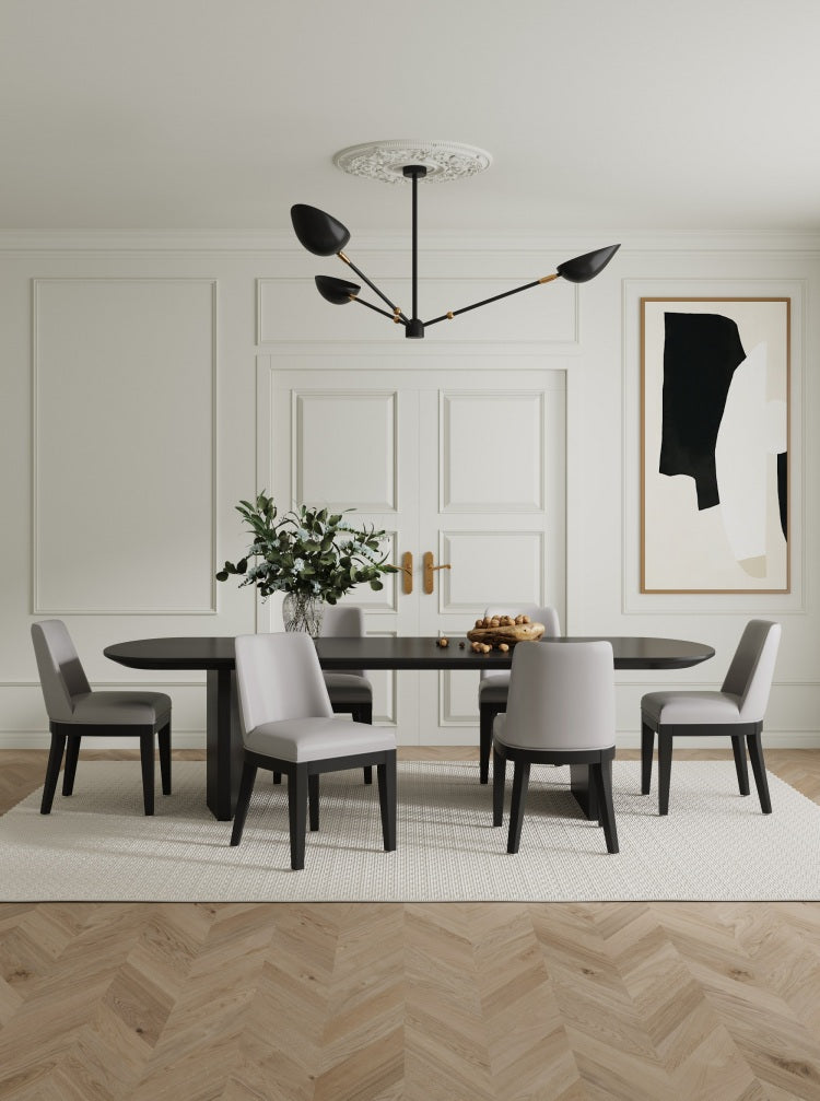 Dining Chair Set Of 2 In Light Gray