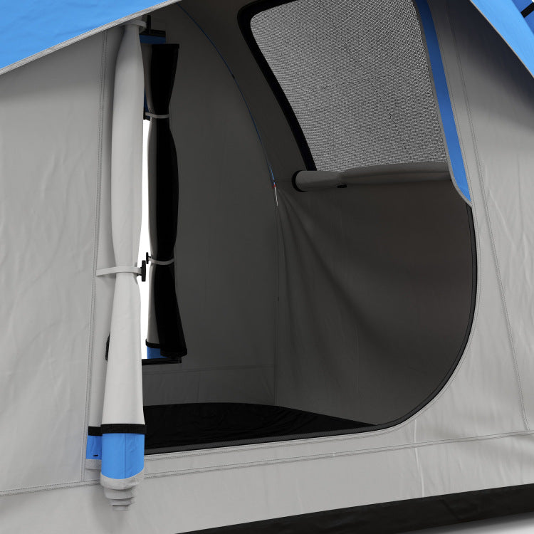 Outsunny Suv Tent, 2000Mm Waterproof Truck Tent With 3 Doors And Mesh Window, For 5 6 Person Camping Outdoor Travel, 7.5' L X 6.9' W X 6.9' H, Gray And Blue