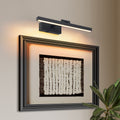 16Inch Black Bathroom Light Fixtures Over Mirror Modern Dimmable Led Vanity Light For Bathroom Wall Lighting