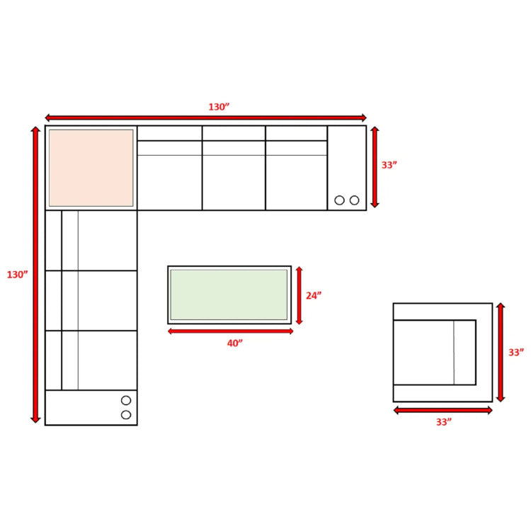 11 Piece Outdoor Sectional Seating Set With Cushions Fully Assembled