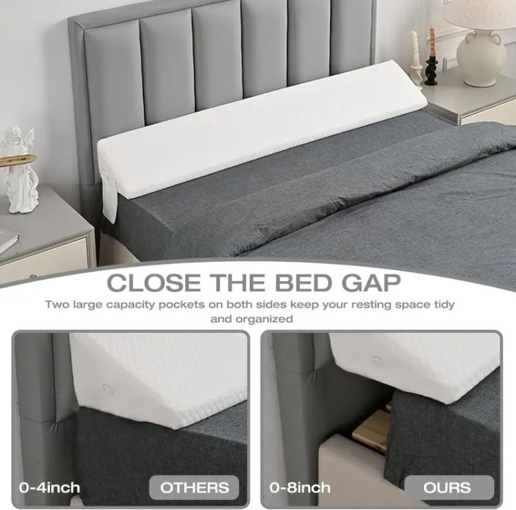 Air Layer Fabric Gap Pillow White Diamond Shaped Pocket99*24.5*15Cm
