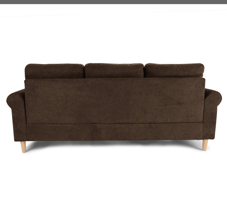 Reversible Sectional Set W 2 Accent Pillows In Tan