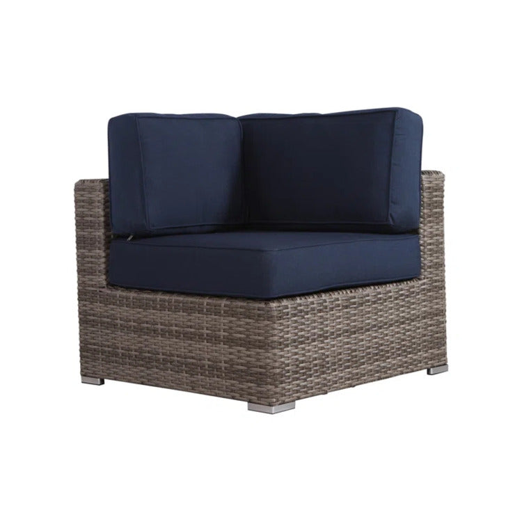 Ready To Use 4 Person Wicker Seating Group With Premium Fabric