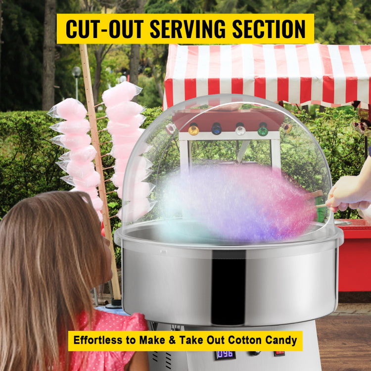 Candy Machine Bubble Shield 20.5 Inch Clear Plastic Cotton Candy Cover For Commercial Candy Maker Machine