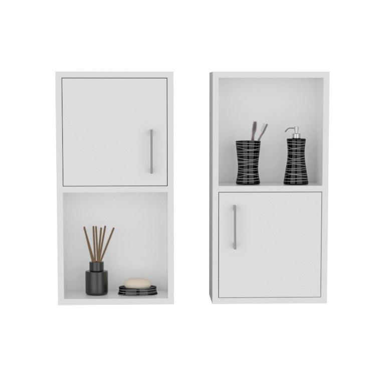 Wall Mounted Bathroom Medicine Cabinet Eak 24" H , Two Doors, Two Shelves,White