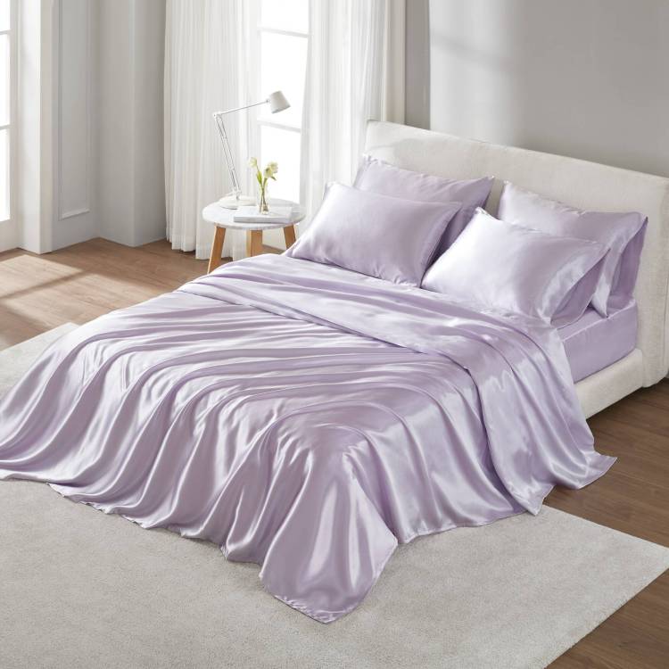 6 Pcs Queen Luxury Sheet Set Lilac