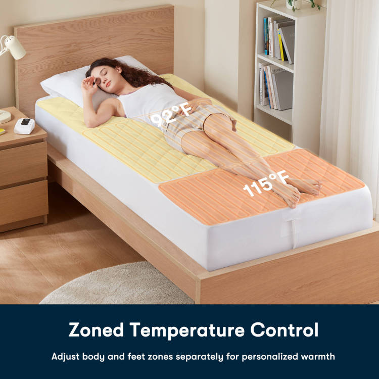 Twin Heated Mattress Pad,White