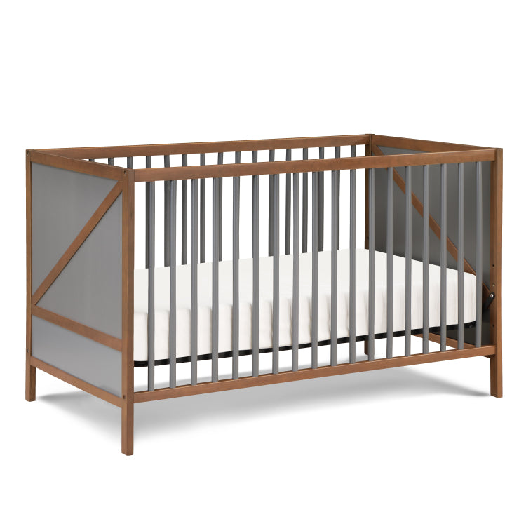 Pixie Zen 3 In 1 Crib In Walnut Charcoal