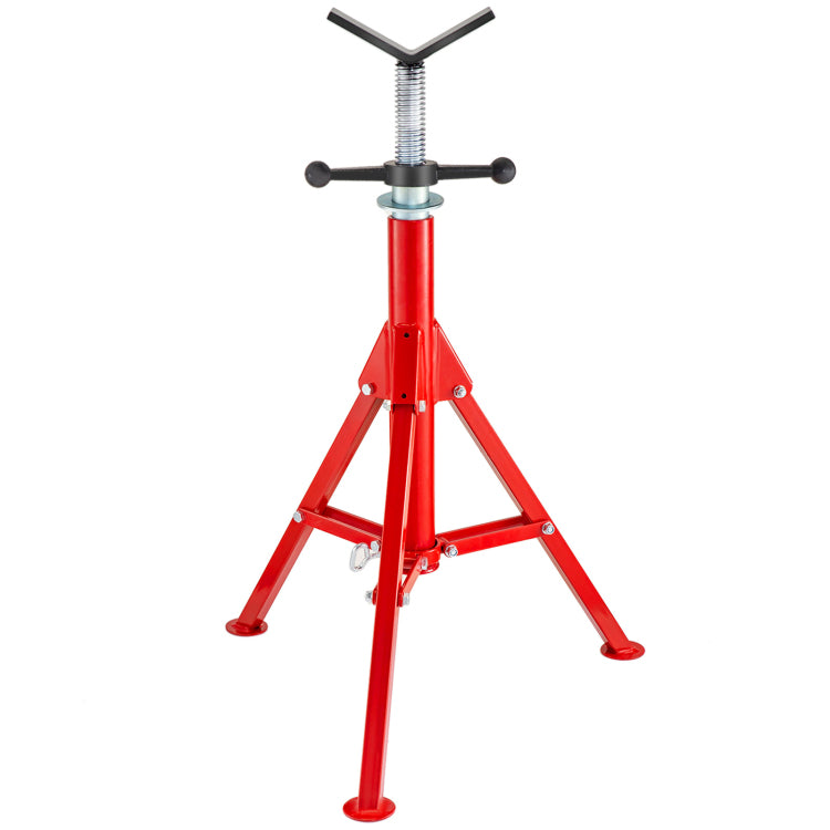V Head Pipe Stand Adjustable Height 28 52 Inch, Pipe Jack Stands 2500 Lb. Capacity,Folding Portable Pipe Stands 1 2 To 12 Inch Pipe Supporting,Steel Jack Stands